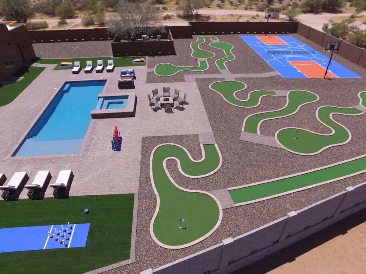 The Ball AI House basketball court in Arizona