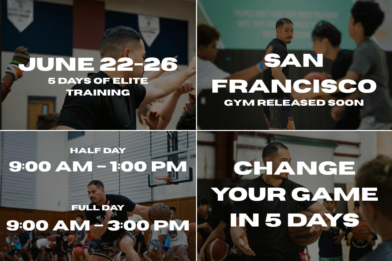 Camp details — June 22-26, San Francisco, Half Day 9AM-1PM, Full Day 9AM-3PM